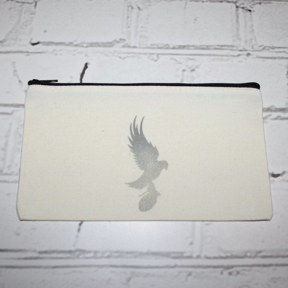 🕊️💣 Dove & Grenade Zippered Pouch · Handmade · One Size